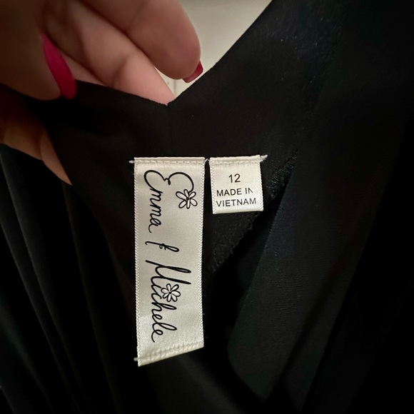 Black Lace Shoulder Jumpsuit 🖤 Used Once! Excellent Condition ✨ Large/ Sz. 12 - Picture 8 of 11